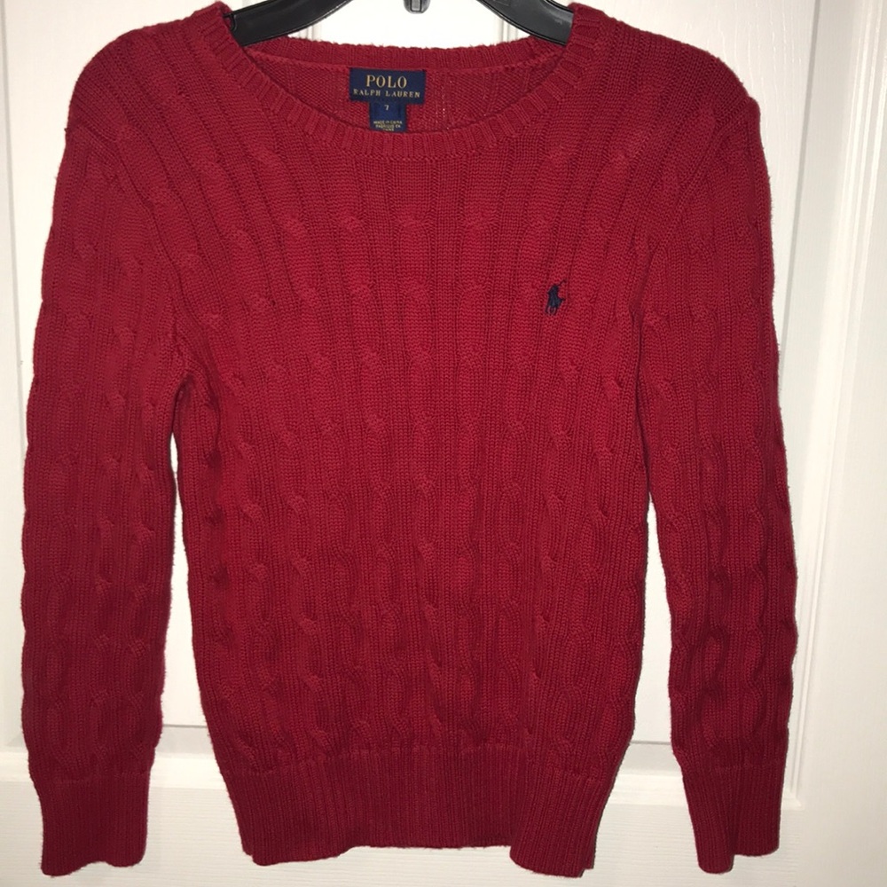 Little boys size 7 polo sweater